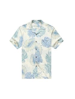 Hawaii Hangover Men's Hawaiian Shirt Aloha Shirt Palm Leaves in White