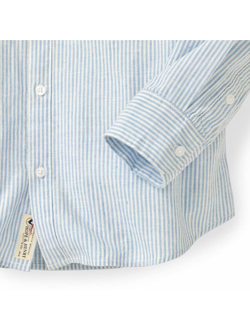 Hope & Henry Men's Linen Button Down Shirt