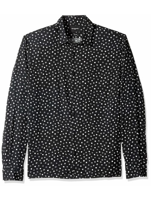 The Kooples Men's Men's Small Dot Print Shirt with Classic Collar