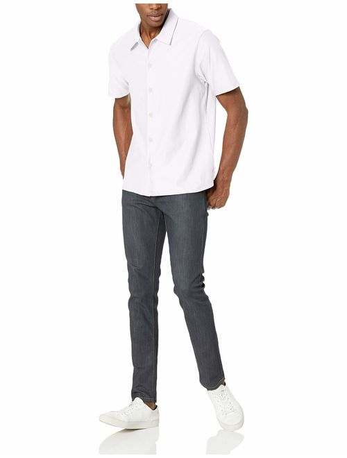 Theory Men's Isak Ss Jersey Button Down