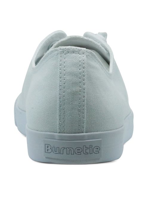 Burnetie Men's White Canvas Ox Low top Sneaker