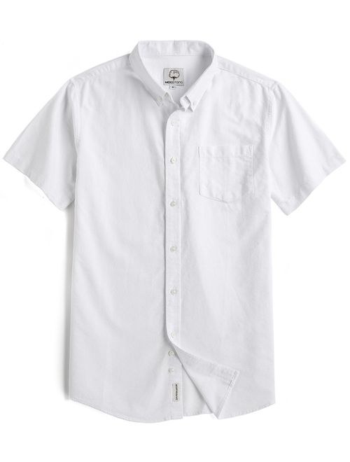 Men's Short Sleeve Oxford Button Down Casual Shirt