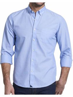 Hillside - Untucked Shirt for Men, Solid Blue, 100% Cotton