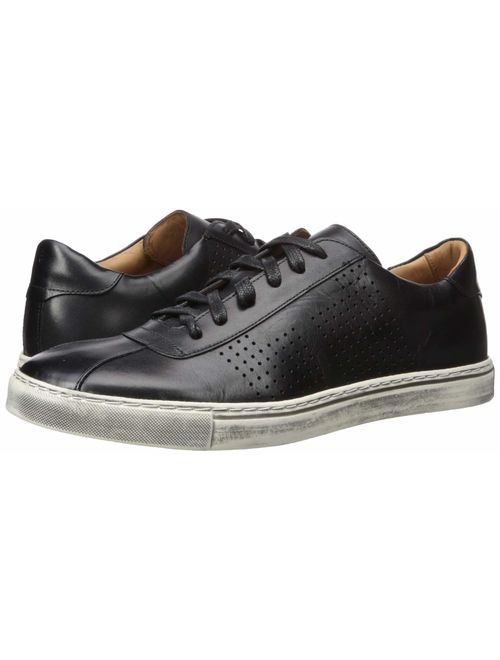 Brothers United Men's Leather Luxury Lace Up Perf Detail Sneaker