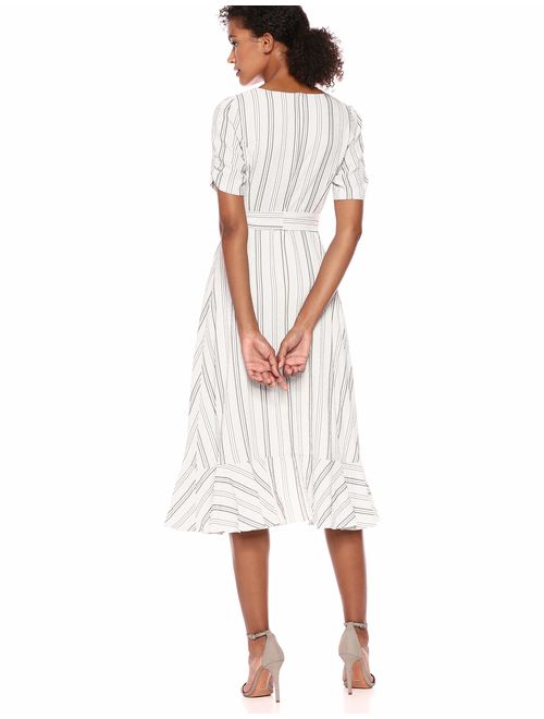 Calvin Klein Women's Ruffle Front Wrap Dress