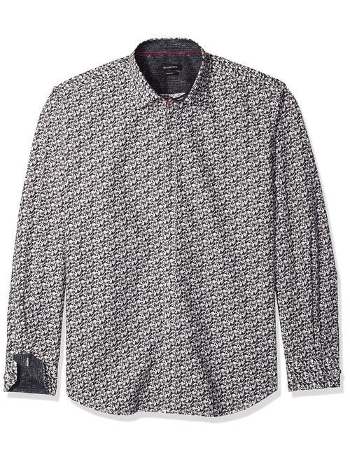 Bugatchi Men's Printed Floral Long Sleeve Shaped Fit Button Down Shirt