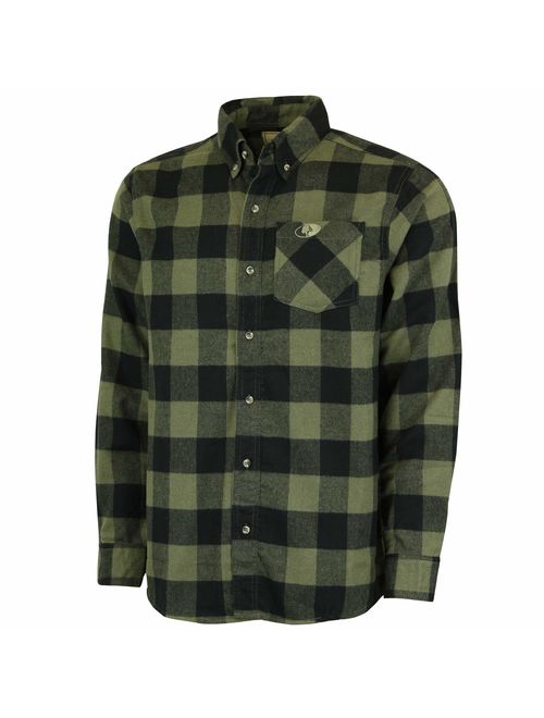 Mossy Oak Heavy Flannel Shirt for Men, Thermal Lined Plaid Mens Flannel Shirts