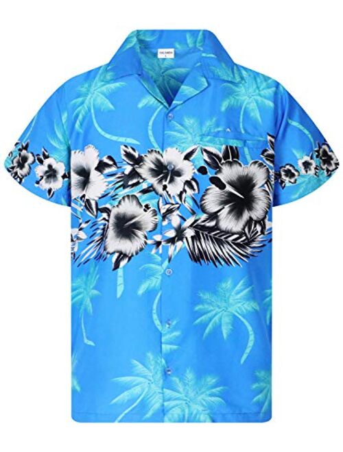 Buy King Kameha Funky Hawaiian Shirt Men Shortsleeve Frontpocket ...