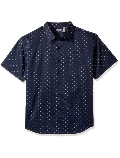 Van Heusen Men's Big and Tall Flex Short Sleeve Button Down Print Shirt