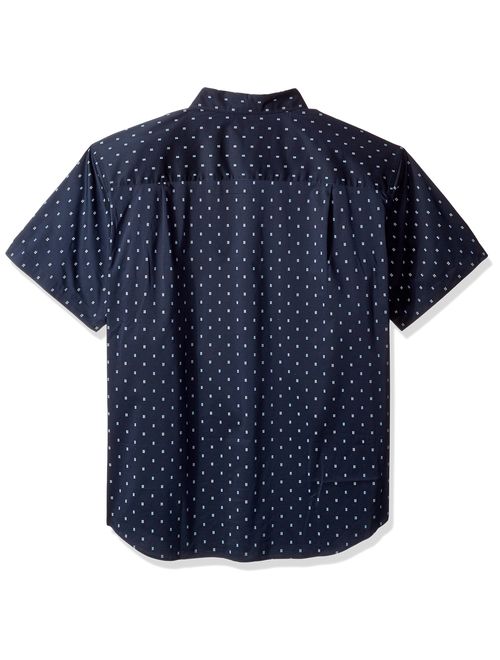 Van Heusen Men's Big and Tall Flex Short Sleeve Button Down Print Shirt