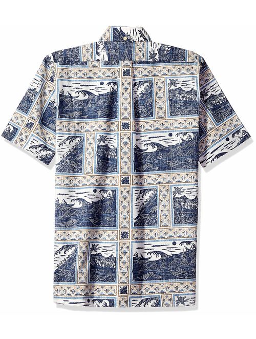Reyn Spooner Men's Molokai to Oahu Spooner Kloth Classic Fit Hawaiian Shirt