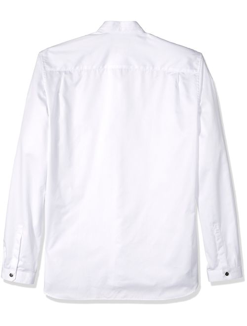The Kooples Men's Plain Cotton Dress Shirt with a Stand-up Collar