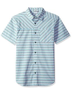 Men's Thompson Hill Yarn Dye Short Sleeve Shirt, Poseidon Stripe, Large