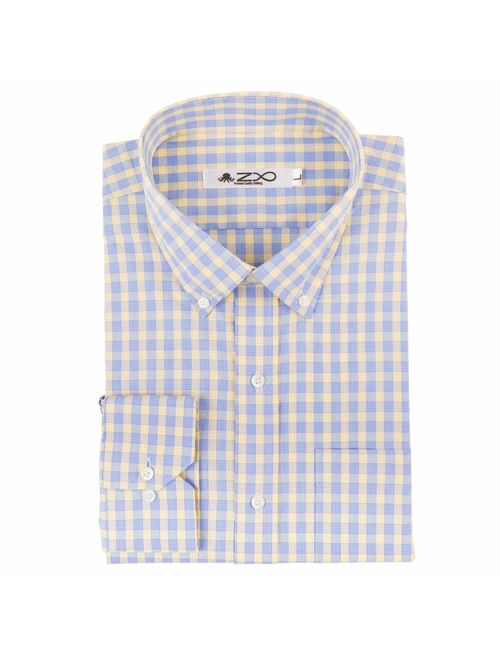 Z8 Adam Casual Long Sleeve Dress Shirt for Men - Button Down with Wrinkle Resistant - Slim Fit