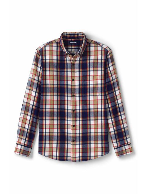 Lands' End Men's Traditional Fit Pattern Flagship Flannel Shirt