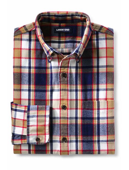 Lands' End Men's Traditional Fit Pattern Flagship Flannel Shirt