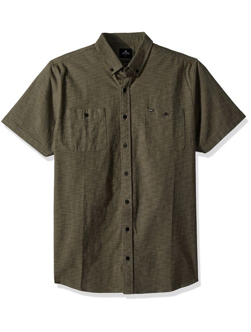 Rip Curl Men's Refugio S/s Shirt, Green, XL
