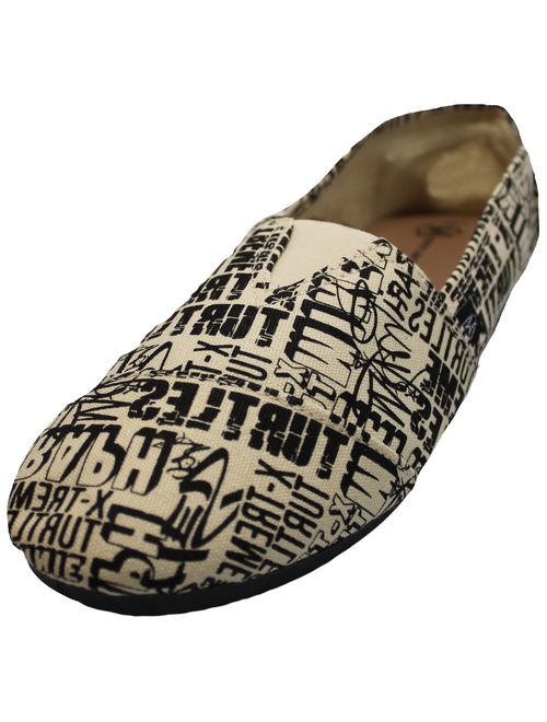 Mens Canvas Slip on Shoes Sneakers. Available in Navy, Gray, Black, and Brown