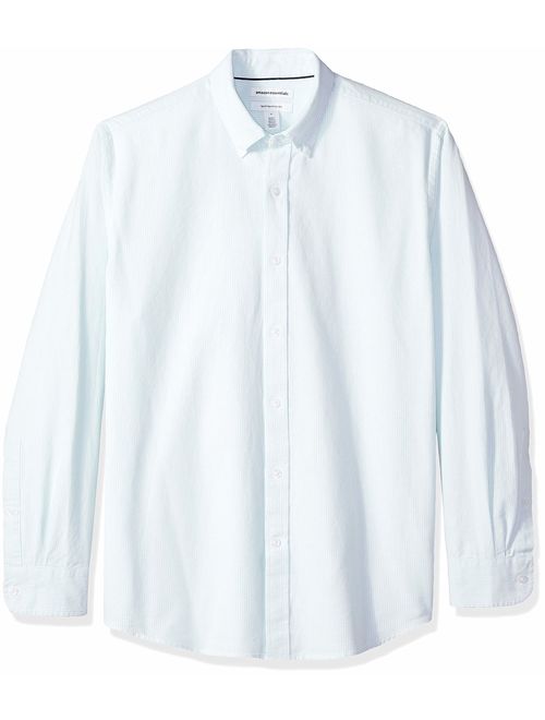 Amazon Essentials Men's Regular-Fit Long-Sleeve Stripe Oxford Shirt