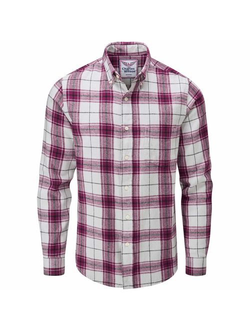 Charles Wilson Men's Long Sleeve Checked Flannel Shirt