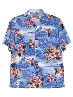 Robert J. Clancey RJC Men's Plumeria Shores Rayon Hawaiian Shirt