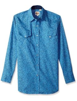 ELY CATTLEMAN Men's Long Sleeve Premium Cotton Paisley Shirt