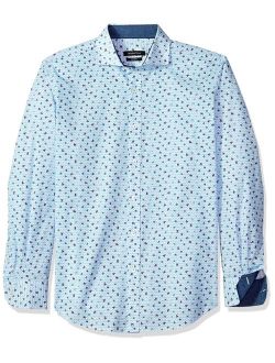 Men's Long Sleeve Shaped Fit Cotton Button Down Shirt
