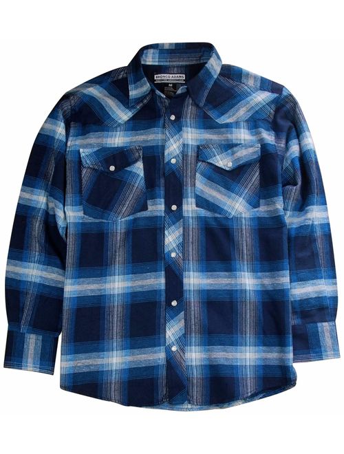 Men's Soft-Washed Cotton Midweight Flannel Shirt | Easy-Open Snap Front