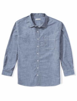 Men's Big and Tall Long-Sleeve Chambray Shirt fit by DXL