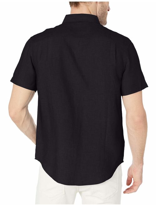 Original Penguin Men's Short Sleeve Linen Shirt