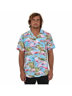 ISLAND STYLE CLOTHING Mens Hawaiian Shirts Flamingo Floral Tropical Party Prints