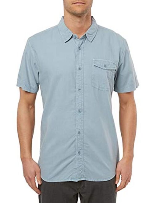 O'NEILL Men's Casual Standard Fit Short Sleeve Woven Button Down Shirt