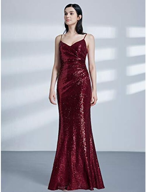 Ever-Pretty Women Sequin Evening Prom Formal Mermaid Gowns 7339