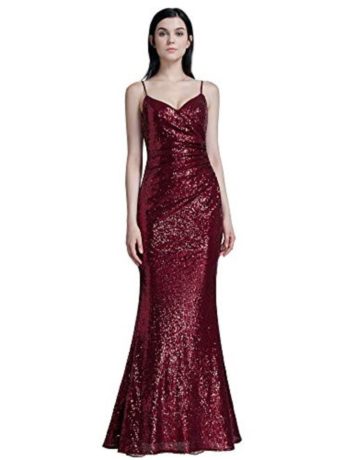 Ever-Pretty Women Sequin Evening Prom Formal Mermaid Gowns 7339