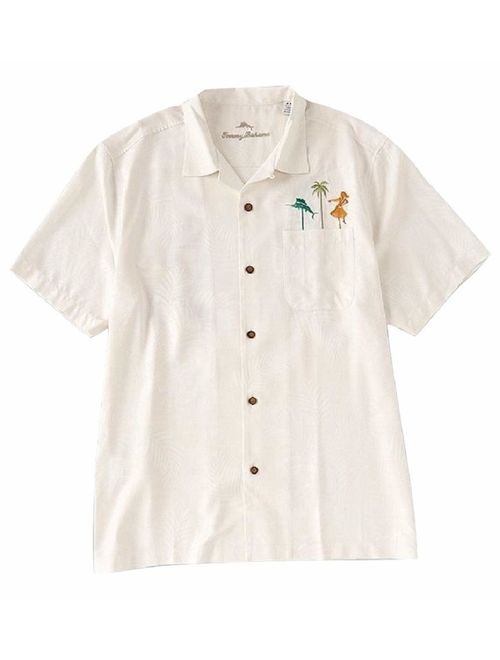 Tommy Bahama Embroidered Swizzle Sizzle Silk Camp Shirt