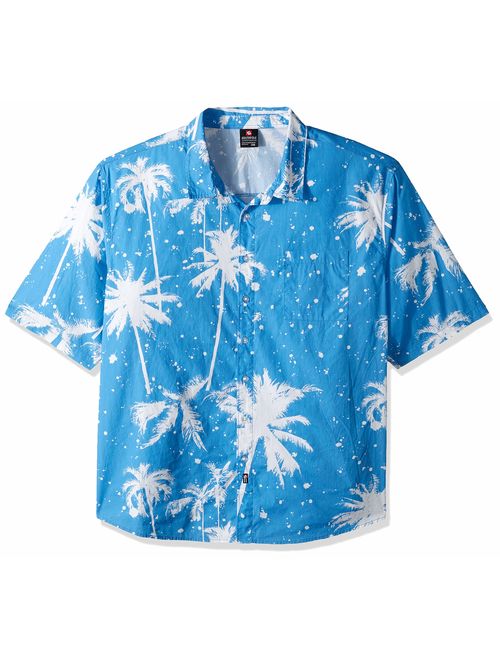 Southpole Men's All Over Print Woven Hawaiian Shirt