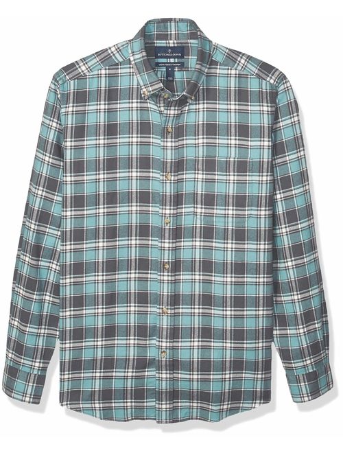 Amazon Brand - Buttoned Down Men's Classic Fit Supima Cotton Plaid Flannel Sport Shirt