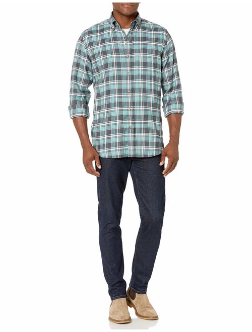 Amazon Brand - Buttoned Down Men's Classic Fit Supima Cotton Plaid Flannel Sport Shirt