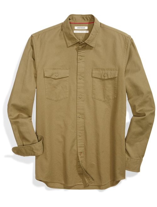 Amazon Brand - Goodthreads Men's Standard-Fit Long-Sleeve Ripstop Dobby Shirt