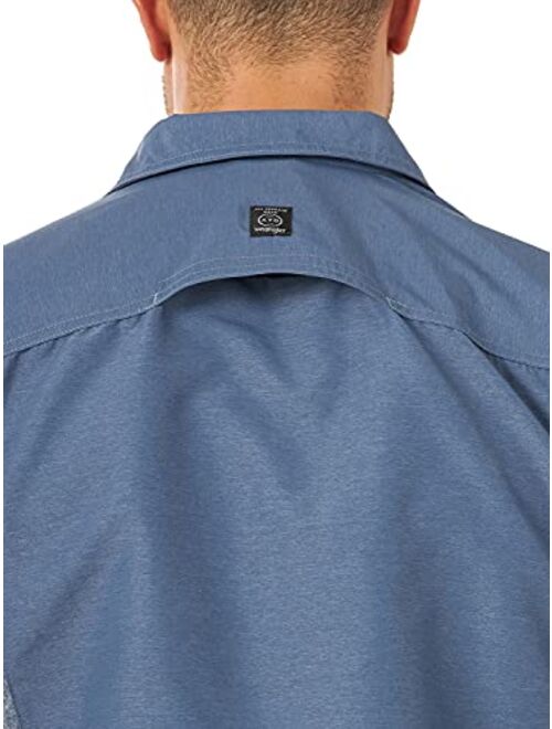 ATG by Wrangler Men's Long Sleeve Mixed Material Shirt