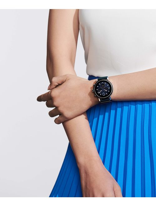 Movado Connect 2.0 Unisex Powered with Wear OS by Google Stainless Steel and Navy Velcro Fabric Smartwatch, Color: Navy (Model: 3660030)