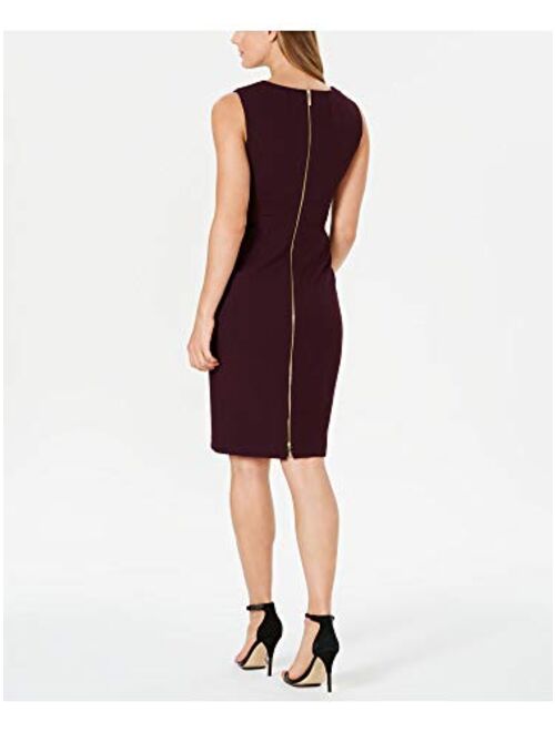 Calvin Klein Women's Sleeveless Scoop Neck Dress with Seamed Waist Band