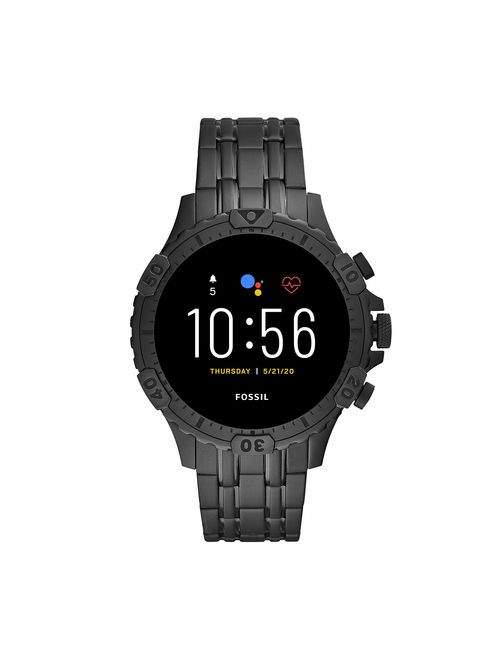 Fossil Gen 5 Garrett Stainless Steel Touchscreen Smartwatch with Speaker, Heart Rate, GPS, NFC, and Smartphone Notifications