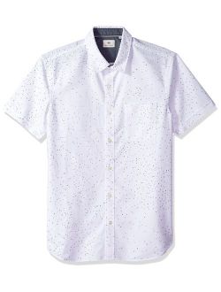 AG Adriano Goldschmied Men's Pearson Short Sleeve Print Button Down Shirt