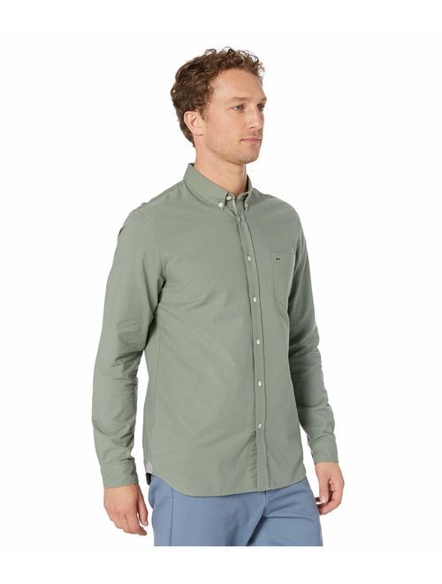 Lacoste Mens Long Sleeve Oxford Button Down Regular Fit Button Down Shirt
