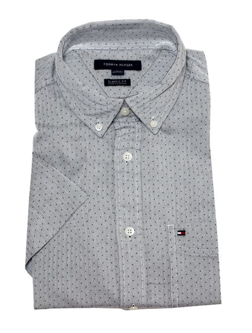 Tommy Hilfiger Men's Classic Fit Short Sleeve Buttondown Shirt