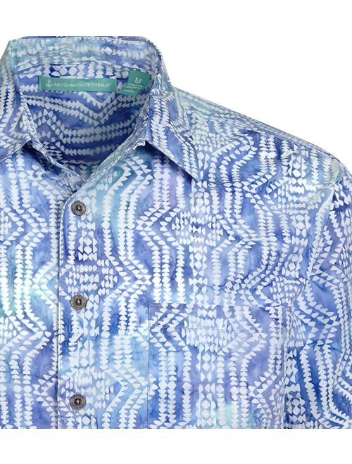 Artisan Outfitters Mens San Onofre Batik Cotton Hawaiian Shirt