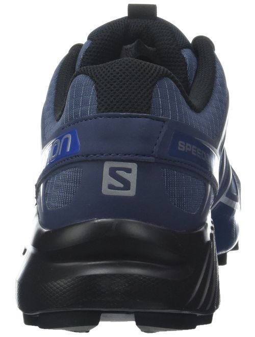 Salomon Men's Speedcross 4 Trail Runner, Slate Blue/Black/Blue Yonder, 8 D US
