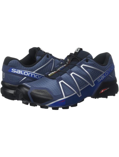 Salomon Men's Speedcross 4 Trail Runner, Slate Blue/Black/Blue Yonder, 8 D US