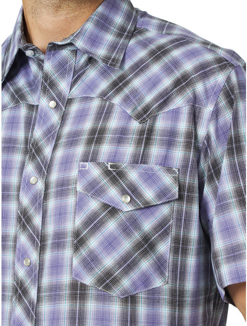 Wrangler Men's Short Sleeve 2 Pocket Western Shirt